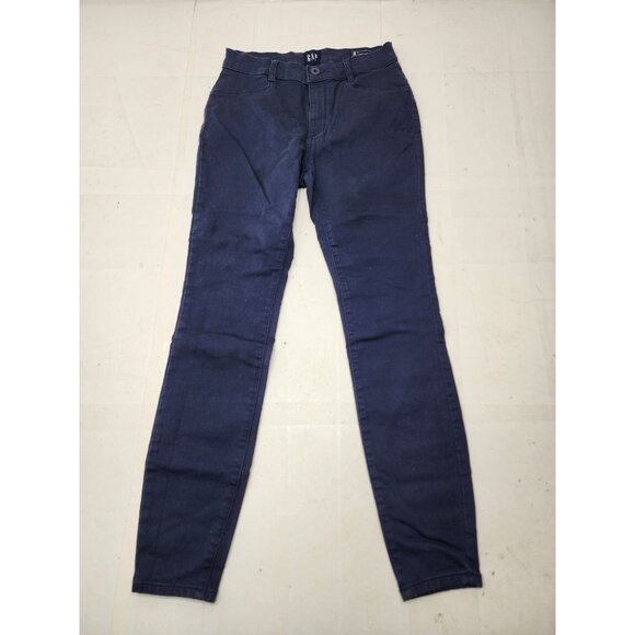 GAP Womens Stretch Skinny Ankle Chino Pants 97% Cotton 3% Spandex Blue Size 4 - Picture 1 of 8